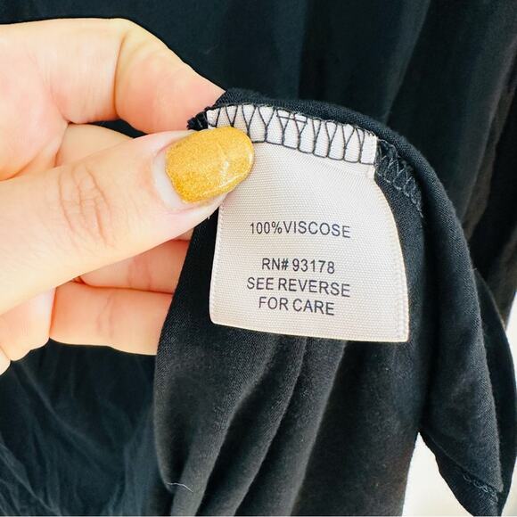 PHILOSOPHY Black Silver Beaded Sequin Shoulder 3/4 Shirt Tunic Top Blouse 1X - Picture 5 of 10